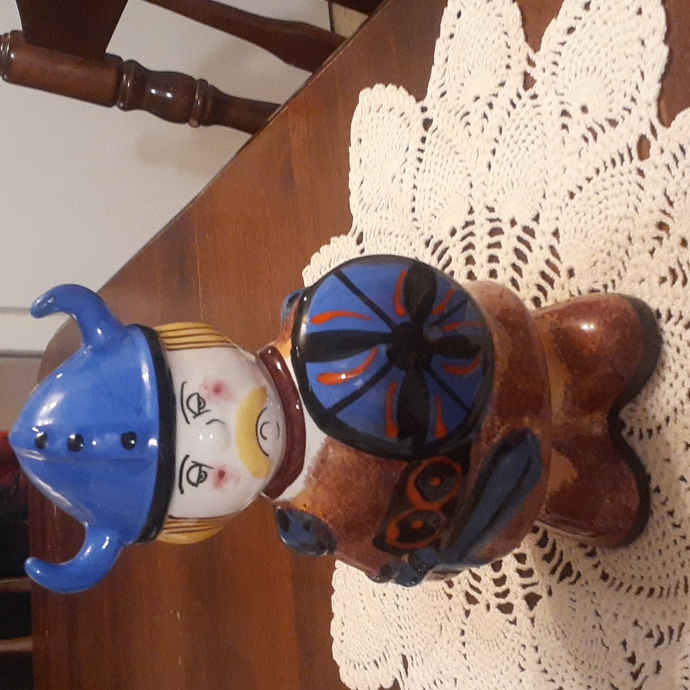 Vtg Viking from Italy San Marino Carmiche Bottle Art Handpainted Liquor Decanter